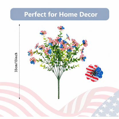 🔥4th of July Hot Sale 60% Off 🔥 Patriotic Red White Blue Artificial Flowers💐