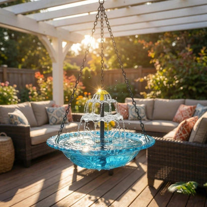 ✨2026 Spring special offer 70% off-🐦Solar Cascade Hanging Bird Bath Fountain