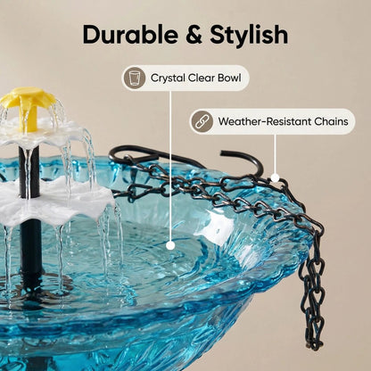 ✨2026 Spring special offer 70% off-🐦Solar Cascade Hanging Bird Bath Fountain