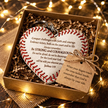 ⚾️✝The "Faith in the Game" Heart Baseball Keychain