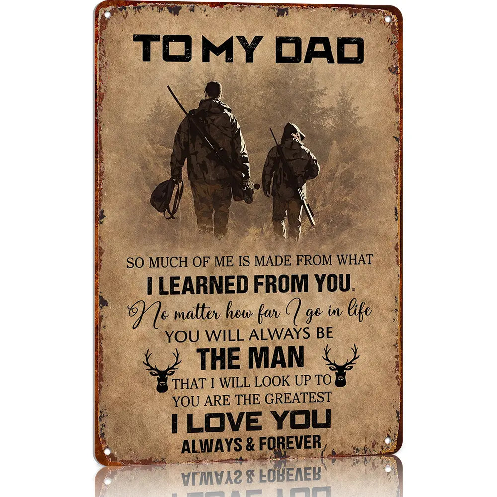 ❤️"To My Dad"❤️ Hanging Aluminium Metal Sign