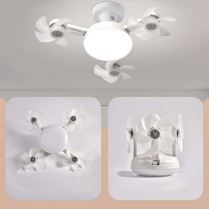 2‑in‑1 Silent LED Fan with Remote Control