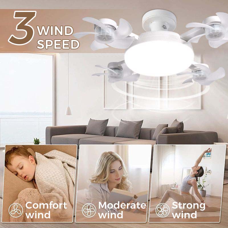 2‑in‑1 Silent LED Fan with Remote Control