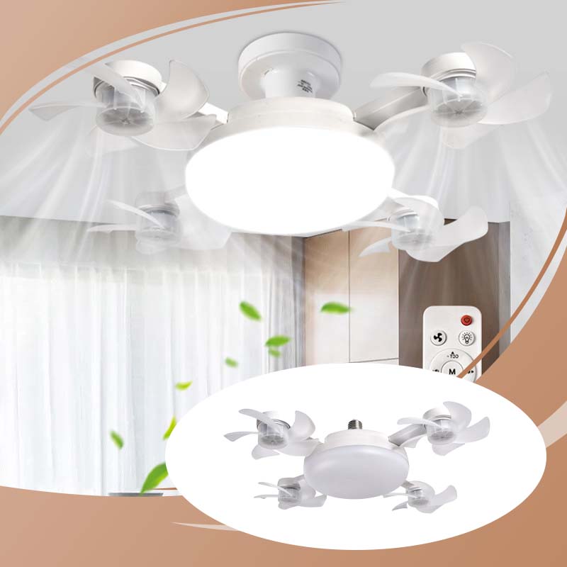 2‑in‑1 Silent LED Fan with Remote Control