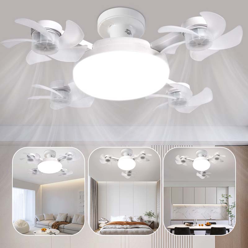 2‑in‑1 Silent LED Fan with Remote Control