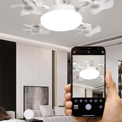 2‑in‑1 Silent LED Fan with Remote Control