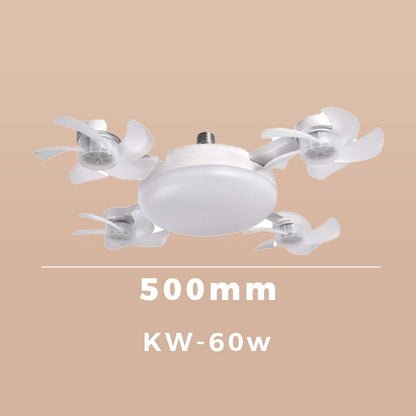 2‑in‑1 Silent LED Fan with Remote Control
