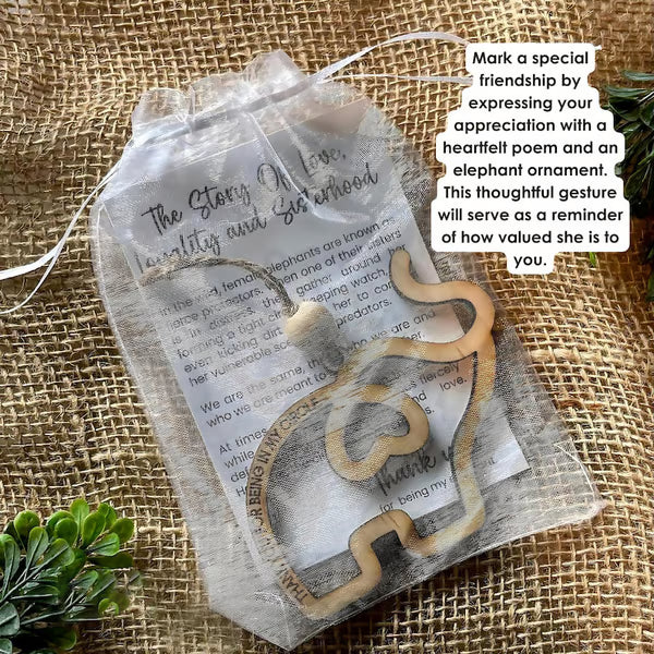 🎁LAST DAY SALE 49%💖Handmade wood Heartwarming Friendship Gift🐘Elephant Charm – Symbol of Loyalty for Your Dear Ones