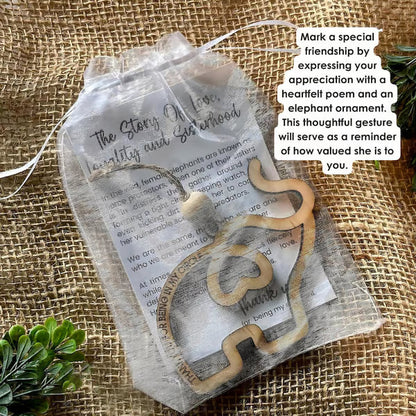🎁LAST DAY SALE 49%💖Handmade wood Heartwarming Friendship Gift🐘Elephant Charm – Symbol of Loyalty for Your Dear Ones
