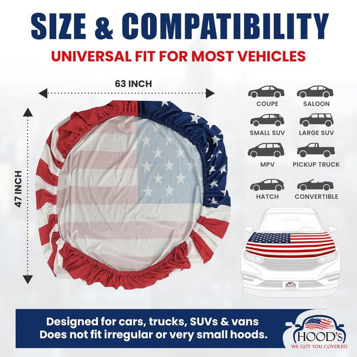 🎉4th Of July Flash Sale 65K+🔥American Car Hood Flag🦅【Buy 2 Free Shipping】