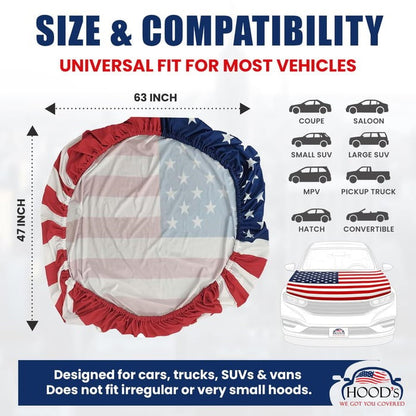 🎉4th Of July Flash Sale 65K+🔥American Car Hood Flag🦅【Buy 2 Free Shipping】