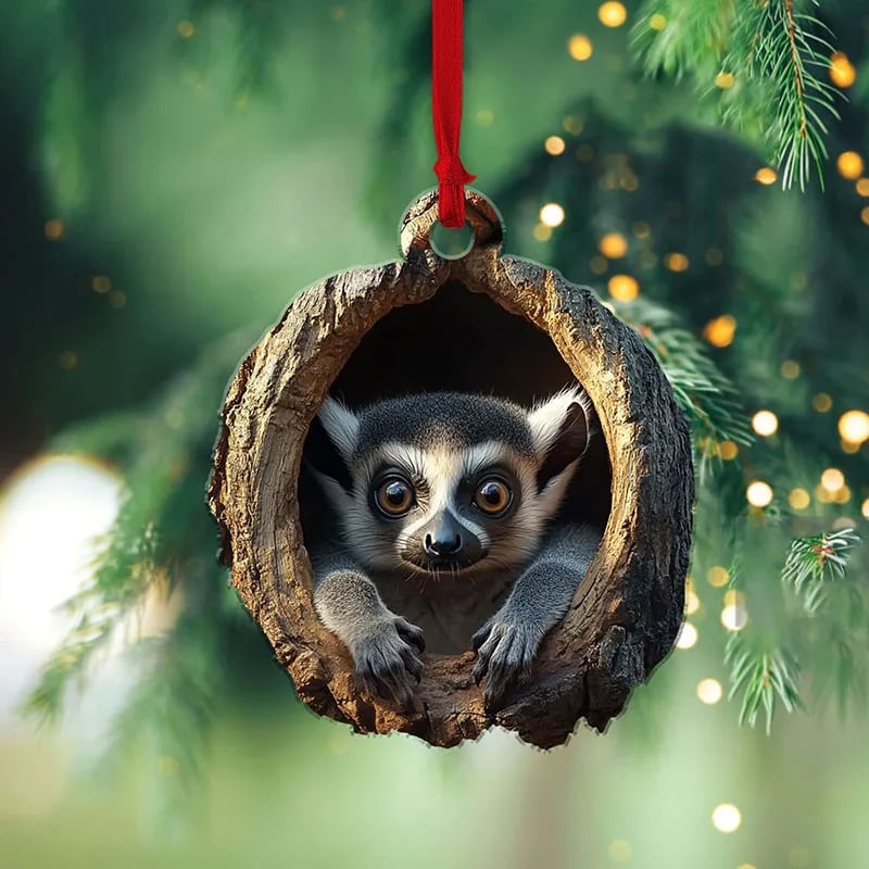 💖Not Just for Christmas Tree! Handmade Owl Ornaments & Raccoon Decorations, Matchable with Porch/Window Sill/Gift Wrapping🎁