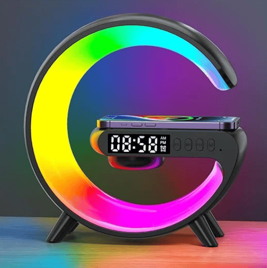 🔥Last Day 49% OFF👍Multifunctional Bluetooth Speaker-Colorful Atmosphere Light Wireless Charging and Clock All-in-one Machine