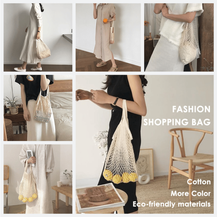 SAY NO TO PLASTIC♻️Eco-friendly Portable Mesh bag Shopping Net Bag