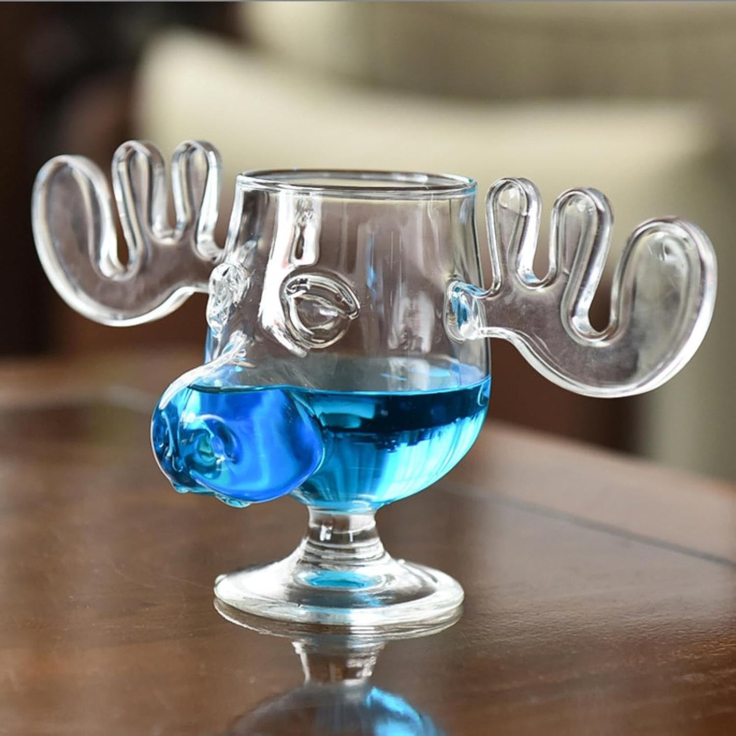 🔥Last Day 49% OFF - The Stag's Gaze: Where Light Dances 🦌✨Glass Reindeer Mug