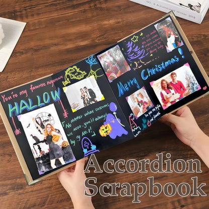 🔥Last Day 49% OFF-✨The Memory Keeper: 99+ Inch Accordion Scrapbook Album📚