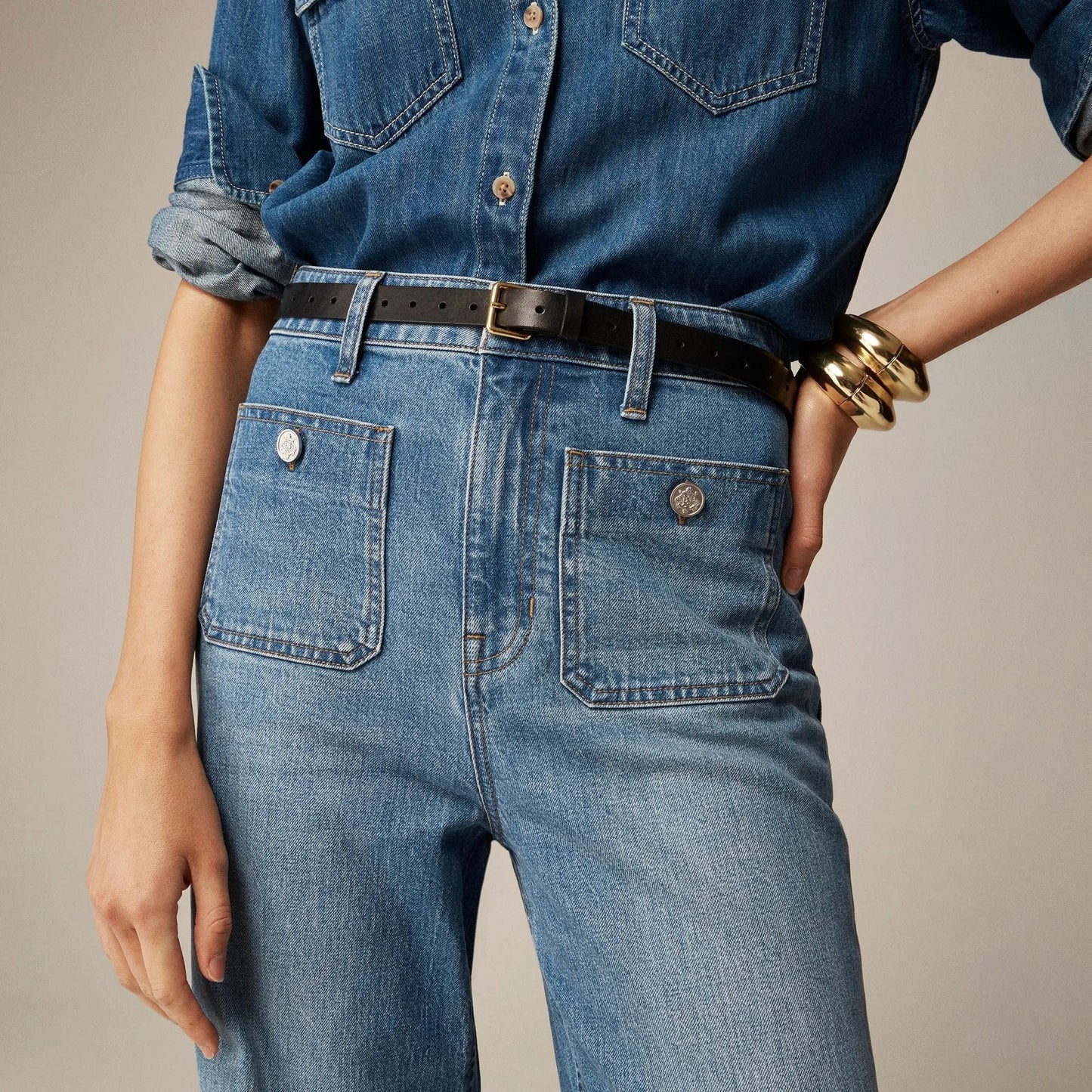 🔥Last Day 49% OFF-Tummy Control Sailor Wide Leg Jeans