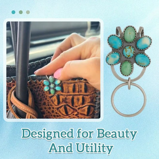 🌟Top Pick🌟Turquoise Bloom Bag Clip Key Holder – Add a Pop of Color to Your Everything!