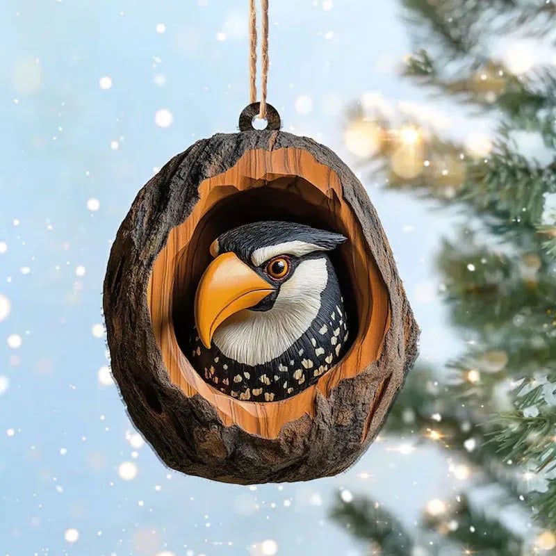 💖Not Just for Christmas Tree! Handmade Owl Ornaments & Raccoon Decorations, Matchable with Porch/Window Sill/Gift Wrapping🎁