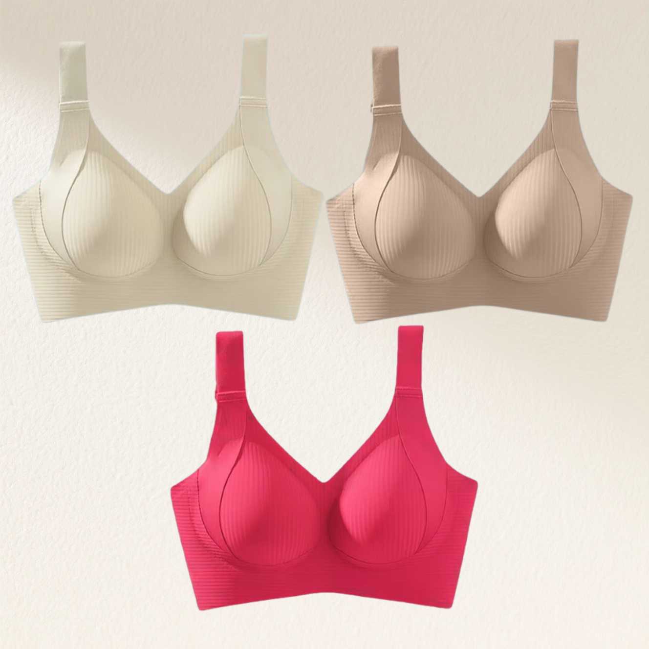 🎁Last Day Buy 1 Get 3 Packs🔥Super Firming Wire-Free Push Up Bra All-Day Comfort No More Sagging (3-Pack Value Set)