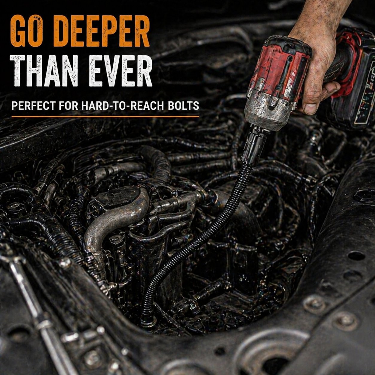 🚗HOT SALE -48% OFF🔥 🔧🌀 1/2" Flexible Socket Extension Bar! Conquer Tight Spaces in Seconds🔩🚗