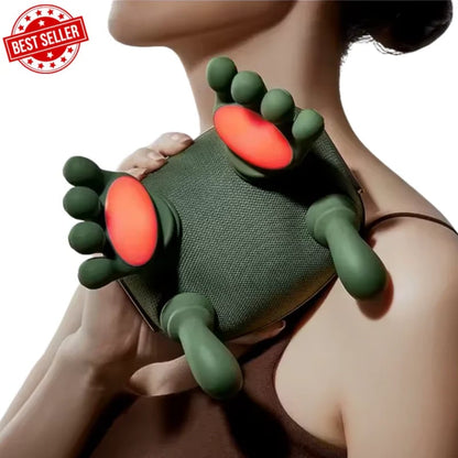👍3D Shiatsu Neck & Shoulder Massager with Soothing Heat - Deep Tissue Kneading for Back & Neck Pain Relief