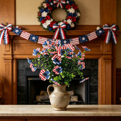 🔥4th of July Hot Sale 60% Off 🔥 Patriotic Red White Blue Artificial Flowers💐