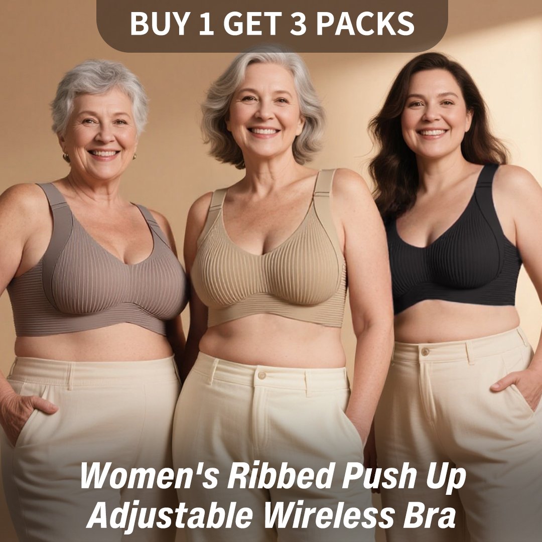 🎁Last Day Buy 1 Get 3 Packs🔥Super Firming Wire-Free Push Up Bra All-Day Comfort No More Sagging (3-Pack Value Set)