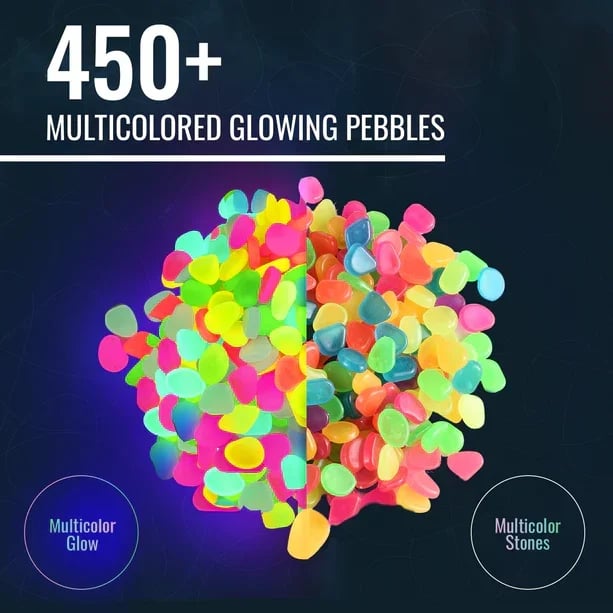 ⚡ 50K+ SOLD! Almost Gone💥Glow In The Dark Rocks - Illuminate Your Outdoors with Enchanting Glow!