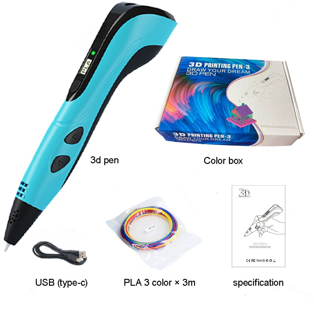 🏆CHRISTMAS SALE 49% OFF - NEW 3D Printing Pen 3d Pen Set for Kids Chidren Child's Birthday Christmas Creative DIY Gift LCD Display with PLA Filament