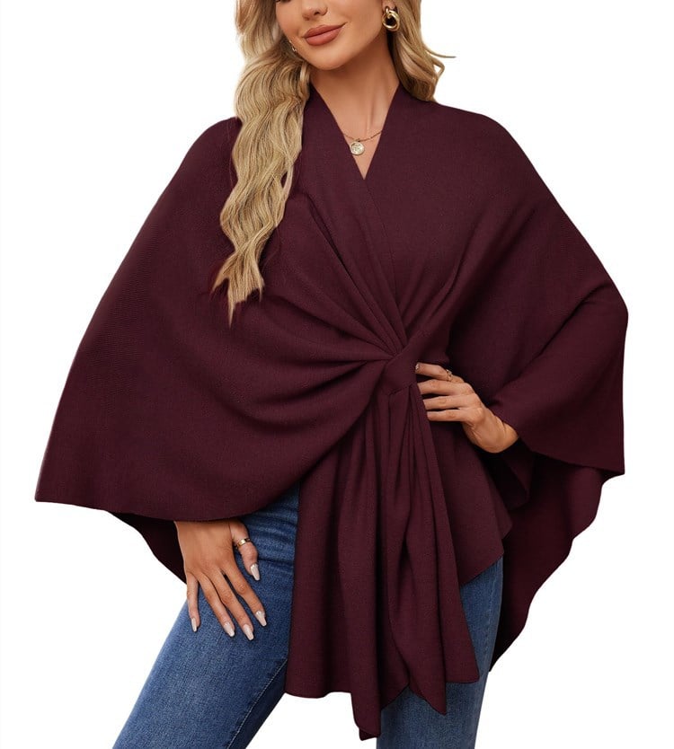 🏆No. 1 Seller In The Fall💥🔥Elegant Solid Color Cape Shawl