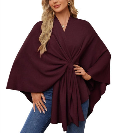 🏆No. 1 Seller In The Fall💥🔥Elegant Solid Color Cape Shawl