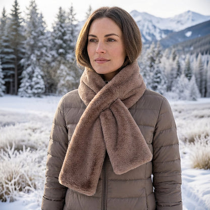 🔥Last Day 49% OFF❄️ Faux-Fur Pull-Through Scarf with Hidden Pocket