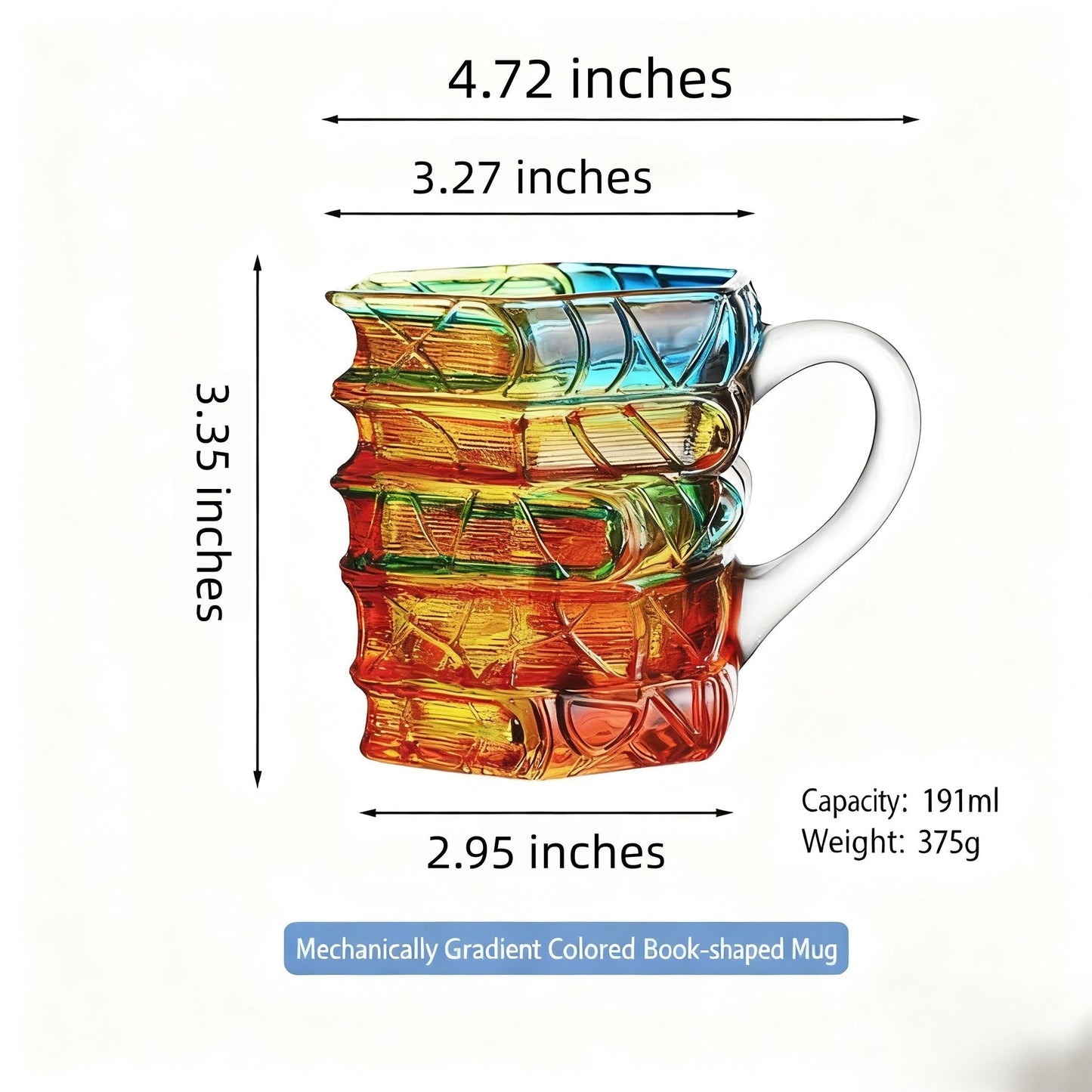 🔥Last Day 49% OFF📚 Stacked Books Glass Mug