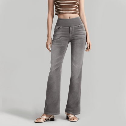 🏆LAST DAY SALE 49% OFF - High Waisted Pockets Washed Casual Bootcut Jeans