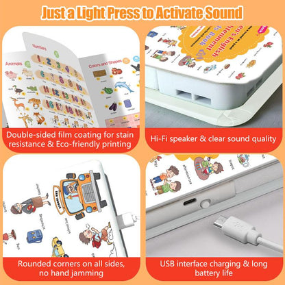 500-Word Audio Learning Book for Toddlers – Tap & Master Vocabulary in 18 Everyday Topics