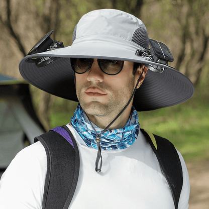 🔥Last Day 50% OFF -Ultralight Solar Fan Sun Hat – Lighter Than a Baseball!⚾(Only 11oz)