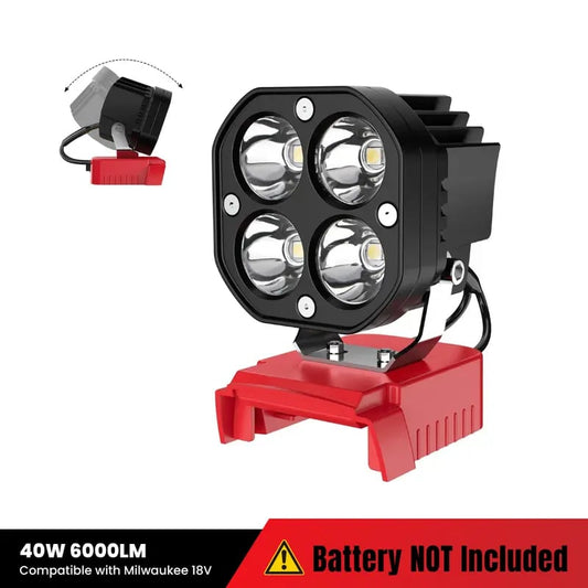 Last Day 49% OFF🔥LED Work Light Compatible with Milwaukee 18V Battery/Dewalt 18V&20V Battery