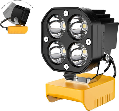 Last Day 49% OFF🔥LED Work Light Compatible with Milwaukee 18V Battery/Dewalt 18V&20V Battery