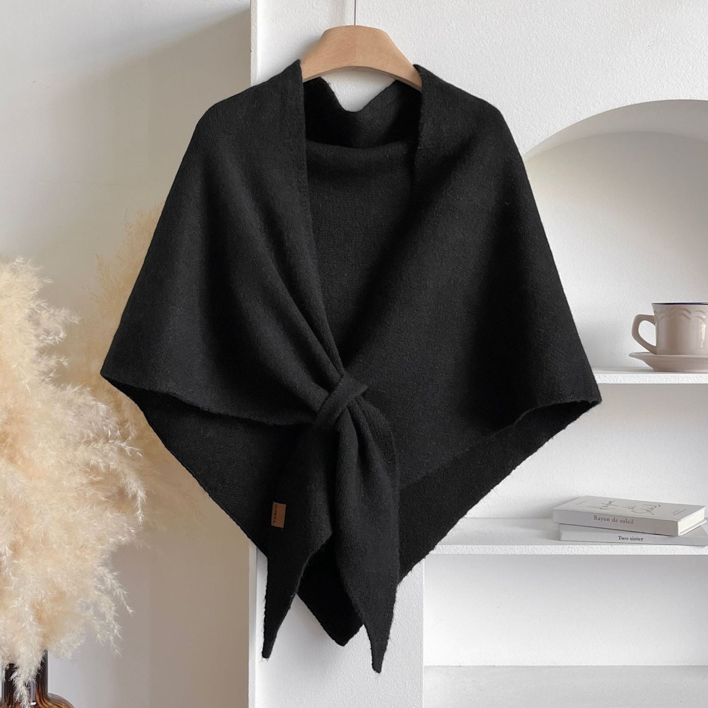 💕Elegant Women's Solid Color Wool Blend Shawl-Timeless Solid Hue for All Looks
