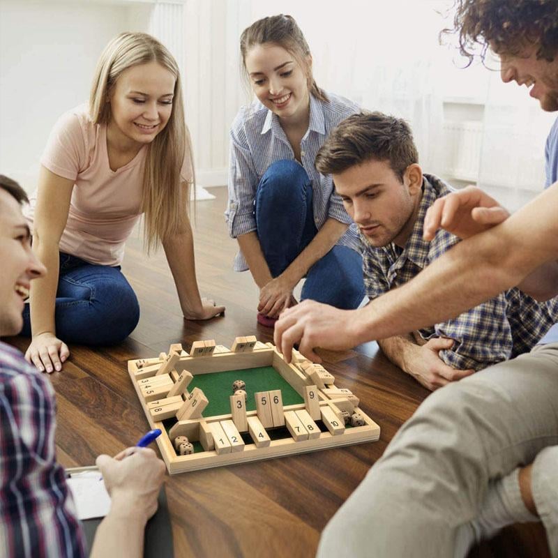 🔥Last Day 49% OFF✨SHUT THE BOX-WOODEN DICE BOARD GAME