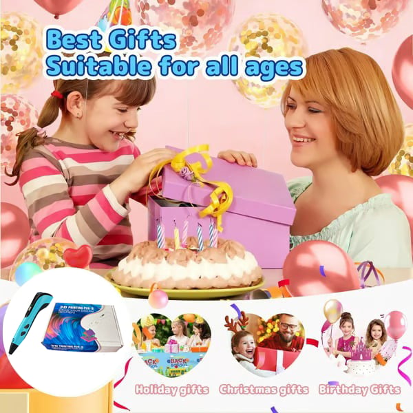 🏆CHRISTMAS SALE 49% OFF - NEW 3D Printing Pen 3d Pen Set for Kids Chidren Child's Birthday Christmas Creative DIY Gift LCD Display with PLA Filament