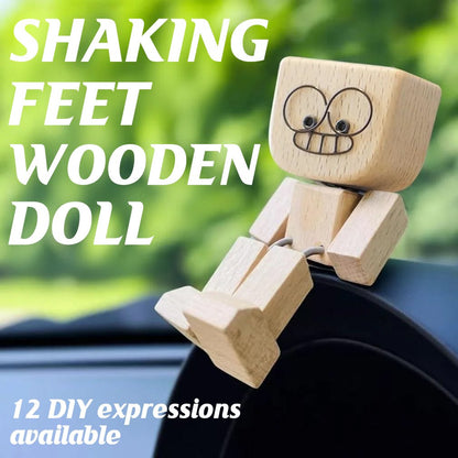 🎁Last Day 50% OFF🔥Handmade Charming Little Wooden Figure That Sways with 12PCS Magnetic Expressions