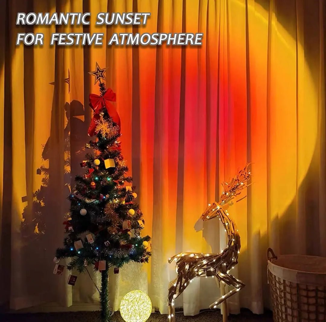 ✨16 Colors Sunset Lamp Projector- LED Rainbow Night Light for Photography,Party,Home Decor, Xmas Gift
