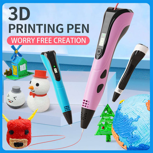 🏆CHRISTMAS SALE 49% OFF - NEW 3D Printing Pen 3d Pen Set for Kids Chidren Child's Birthday Christmas Creative DIY Gift LCD Display with PLA Filament