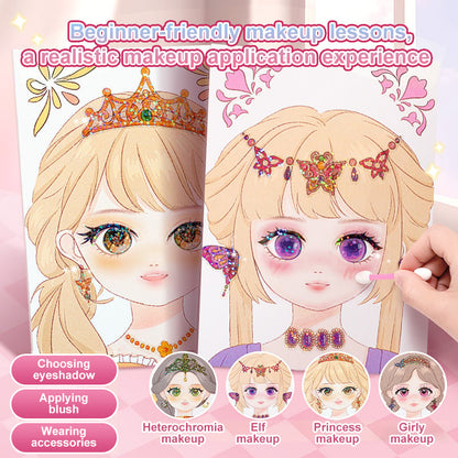 Top Christmas Gift 2025 🎅 JSR Special Diamond Painting & Princess Book Makeup Craft Kits Foil Art Books Set Play on Paper