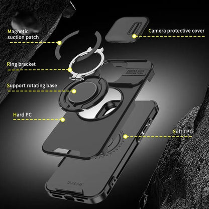 📱IPhone Case with Sliding Camera Cover for iPhone 16 15 14 13 12 Pro Max
