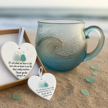 🎄Unique gift🔥100% handmade sea glass wave cup🎁Enjoy buy one get one free