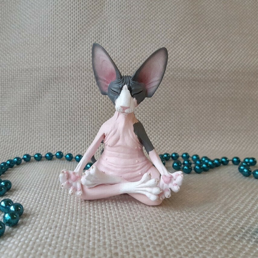 🔥HOT SALE Promotion🔥😻Sphynx Cat Meditate Yoga
