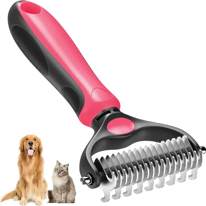 🐾 FLASH SALE: 50% OFF! ✨ Double-Sided Deshedding Pet Brush – Dual-Sided, Ergonomic & Gentle for Dogs & Cats 🐶